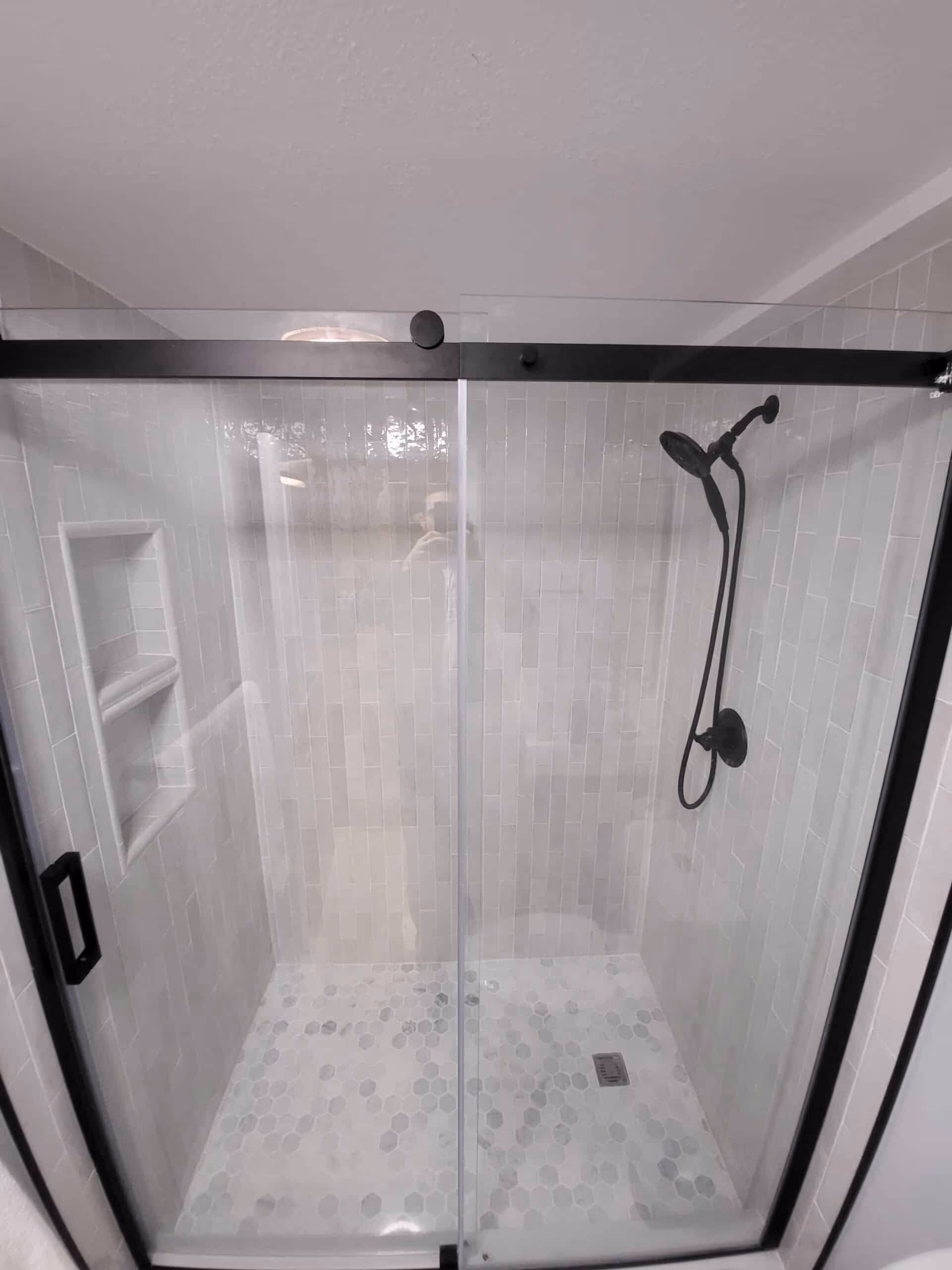 Basement bathroom with a vanity