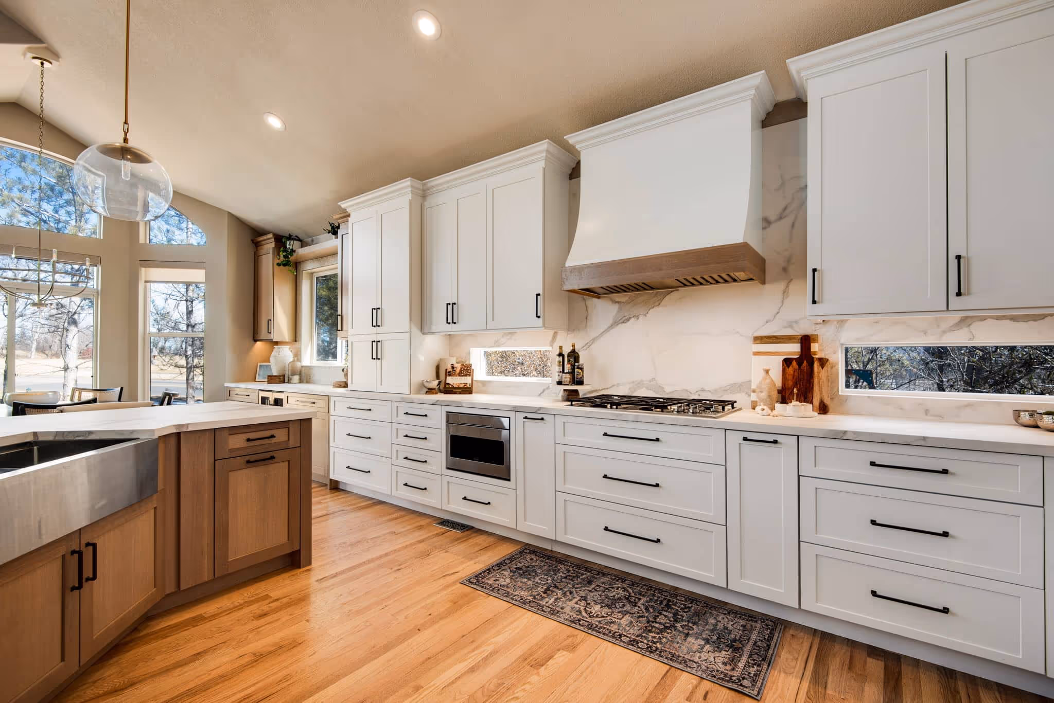 Finished basement remodel with upgraded layout