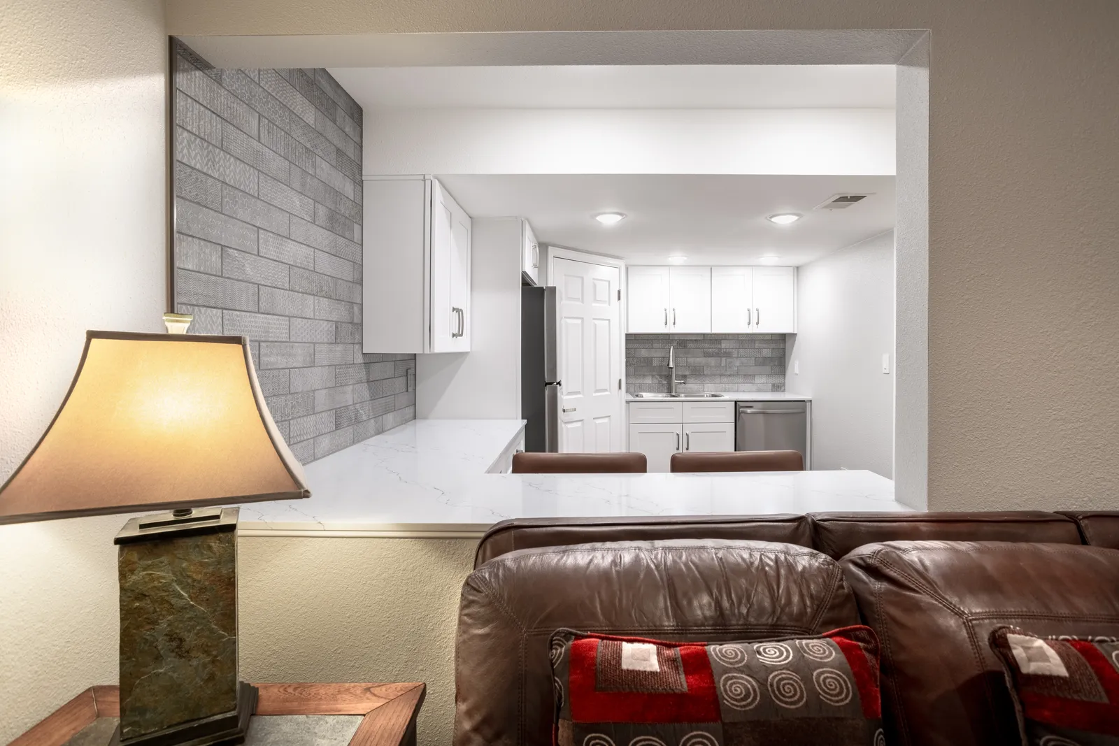 In-law suite kitchenette open to media room, Centennial CO